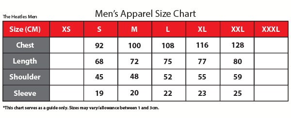 Red House Shirt Size Chart